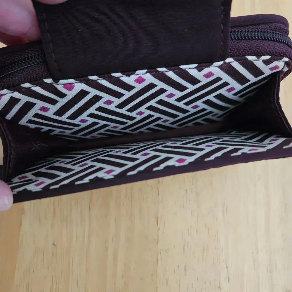 Vera Bradley Iconic RFID Wallet/Wristlet Mulled Wine EUC - Picture 4 of 7
